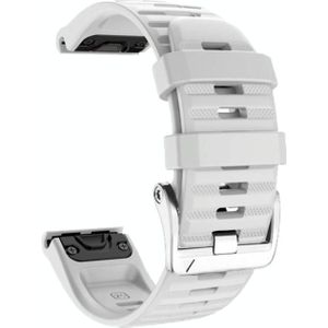 Voor Garmin Forerunner 965 / 955 / 945 / 935 schroef zilveren stalen gesp siliconen horlogeband