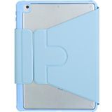 Voor iPad 2022 360 Rotatie Acryl Transparant Bluetooth Toetsenbord Lederen Case Met Touch Control / Backlight (Blauw)