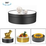12cm 360 Degree Rotating Turntable Mirror Electric Display Stand Video Shooting Props Turntable  Load: 3kg (Black)
