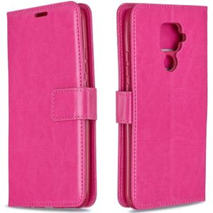 Voor Huawei mate 30 Lite Crazy Horse textuur horizontale Flip lederen draagtas met houder & kaartsleuven & portemonnee & fotolijstjes (Rose)