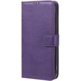 Voor iPhone 12 Pro Max 2 in 1 Solid Color Afneembare PU Lederen case met kaartslots & magnetische houder & fotolijst & portemonnee & riem(paars)