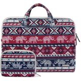 LSEN LS-116 Simple Laptop Bag Business Laptop Liner Tas  Grootte: 15.6 inch (Canvas Kleine Olifant Red)