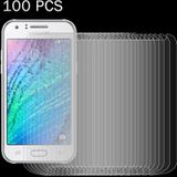 100 stuks voor Galaxy J1 Ace / J110 0 26 mm 9H oppervlaktehardheid 2.5D explosieveilige getemperd glas scherm Film