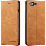 Voor iPhone 8 Plus / 7 Plus Forwenw Dream Series Oil Edge Strong Magnetism Horizontal Flip Leather Case met Holder & Card Slots & Wallet & Photo Frame(Brown)