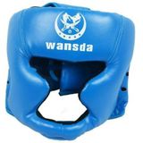 WANSDA WSD001 verstelbare volwassen fighting training helm boksen beschermende Gear (blauw)