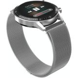 Q88 1 28 inch Touch Screen Dual-mode Bluetooth Smart Watch  Support Sleep Monitor / Hartslagmeter / Bloeddrukmonitor (Zilveren Milanese band)
