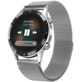 Q88 1 28 inch Touch Screen Dual-mode Bluetooth Smart Watch  Support Sleep Monitor / Hartslagmeter / Bloeddrukmonitor (Zilveren Milanese band)