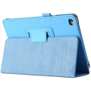 Litchi textuur horizontale Flip PU lederen beschermhoes met houder voor iPad mini 2019 (Baby Blue)