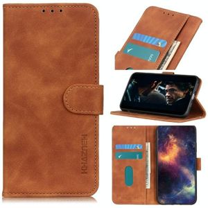 Voor Samsung Galaxy S30 Plus KHAZNEH Retro Texture PU + TPU Horizontale Flip Lederen kast met Holder & Card Slots & Wallet(Bruin)