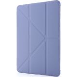 Voor iPad Mini (2019) Airbag Vervorming Horizontale Flip Lederen Behuizing met houder & penhouder(Paars)