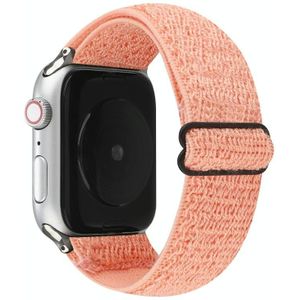 Solid Color nylon horlogeband voor Apple Watch Series 6 & SE & 5 & 4 44mm / 3 & 2 & 1 42mm(roze)