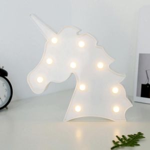 LED Holiday Decoratie Licht Unicorn Night Light (Wit)