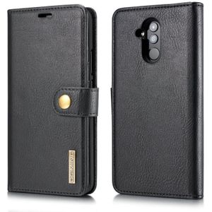 DG. MING Crazy Horse textuur Flip afneembare magnetische lederen Case voor Huawei Mate 20 Lite / Maimang 7  met houder & kaartsleuven & portemonnee (zwart)