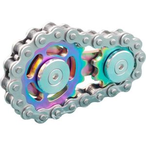 Ketting Gyro Vingertop Gyro EDC Metal Toy Gear Sprocket Vliegwiel  Kleur: Rainbow Kleuren