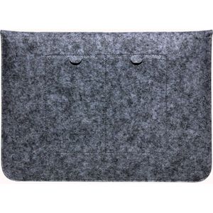 MacBook Air / Retina 13.3 inch Universele laptop tas van vilt met extra opbergruimte voor mobiele telefoon of mogelijke accessoires (zwart)