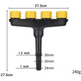 DKSSQ Tuinieren Watering Sprinkler Nozzle  Specificatie: 4 Hoofd met 1 inch / 1 2 inch-interface