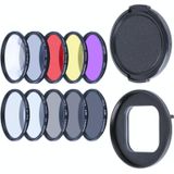 RUIGPRO voor GoPro HERO9 Black Professional 52mm 52mm 10 in 1 UV+ND2+ND4+ND8+Star 8+ +CPL+Yellow/Red/Purple+10X Close-up Lens Filter met Filter Adapter Ring & Lens Cap