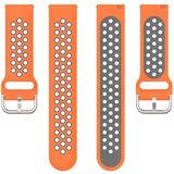 Voor Fitbit Versa 2 / Versa / Versa Lite 23mm Clasp Two Color Sport Polsband Watchband (Oranje + Grijs)