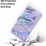 Voor Samsung Galaxy A71 5G Coloured Drawing Cross Texture Horizontale Flip PU Lederen case met Holder & Card Slots & Wallet & Lanyard (Fluorescerend waterpatroon)