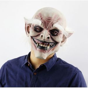Halloween Festival partij Latex wit-browed Monster bang masker hoofddeksels  met haar