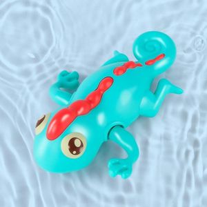 3 PCS badkamer spelen speelgoed baby baden water poppen op de ketting zwemmen beren en hagedissen voor kinderen (groene hagedis)