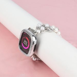 Voor Fitbit Versa 3 / Sense Pearl armband horlogeband