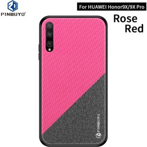 PINWUYO Honors-serie schokbestendige PC + TPU beschermende case voor Huawei Honor 9X/Honor 9X Pro (rood)