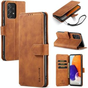 Voor Samsung Galaxy A73 5G DG.ming Retro Oil Edge Flip Leather Telefoon Case (Brown)