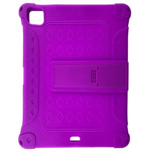 All-inclusive Silicone Shockproof Case met Houder voor iPad Pro 12.9 2021/2020 (Paars)