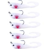 HENGJIA 5 stks/zak 7 cm 10g Spinnerbait Zacht Aas Pak Lood Vis Nep Aas Krullend Tailed Worm Zakken visaas