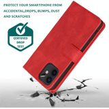 Skin-feel Crazy Horse Texture Zipper Portemonnee Tas Horizontale Flip Lederen Case met Houder & Kaart Slots & Portemonnee & Lanyard Voor iPhone 12 / 12 Pro (Rood)