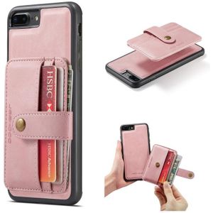 Jeehood RFID Blokkering Anti-Diefstal Portemonnee Telefoon Case voor iPhone 7 Plus / 8 Plus (Pink)