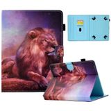 Voor 10 inch tablet Elektrisch geperst TPU lederen tablethoes (Lion King)