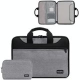 Baona BN-I003 volledig open draagbare waterdichte laptoptas van Oxford-stof  maat: 11/12 inch (grijs + powerbag)