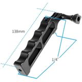 PULUZ aluminiumlegering tactische hand houder grip voor DJI osmo actie  GoPro nieuwe HERO/HERO7/6/5/5 sessie/4 sessie/4/3 +/3/2/1  Xiaoyi en andere Actiecamera's (zwart)