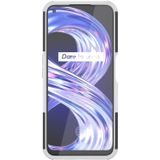 Voor Oppo Realme 8i Band Texture TPU + PC-telefoonhoesje met houder