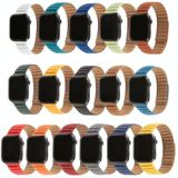 Loop Lederen Watchband Voor Apple Watch Series 6 > SE > 5 > 4 44mm / 3 > 2 > 1 42mm (Rood)
