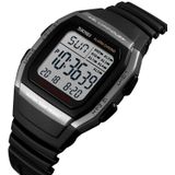 SKMEI 1278 modieuze buiten 50m waterdichte digitale horloge Student Sport Wrist Watch ondersteuning 5 groep wekkers (Titanium)