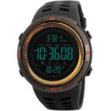 SKMEI sporthorloge 1251 mannen modieuze buiten 50m waterdicht digitaal horloge met PU Watchband(Coffee)