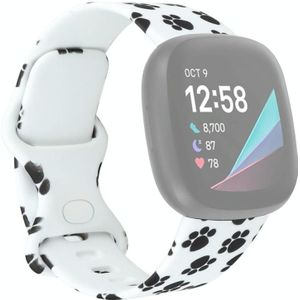 Voor Fitbit Versa 3 print vervangende riem horlogeband  maat: L (B)