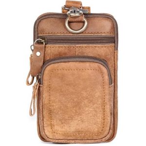 6386 mannen retro koeienhuid multifunctionele sport riem taille tas