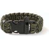 4 stks negen-kern reflecterende paraplu touw geweven armband Survival fluitje noodgeval paraplu touw polsband