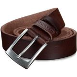 Cowather XF018 Mannen Casual Business Pin Gesp Cowhide Riem  Lengte: 125cm (Brown)