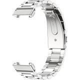For Xiaomi Mi Band 7 Pro Mijobs Three-bead Metal Stainless Steel Watch Band(Silver)