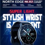 North Edge NL02 Fashion Bluetooth Sport Smart Watch  ondersteuning voor meerdere sportmodi  slaapmonitoring  hartslagmonitoring  bloeddrukmonitoring