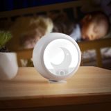 D3 Maan Infrarood Sensor Licht Slaapkamer USB Bedside Atmosphere Night Light (Roze)