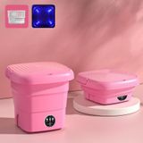 4.5L Mini Draagbare Opvouwbare Huishoudelijke Wasmachine Ondergoed Wasmachine  Kleur: Fruit Roze + Blauw licht antibacterieel (EU Plug)