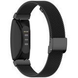 22mm Stainless Steel Metal Mesh Polsband horlogeband voor Fitbit Inspire / Inspire HR / Ace 2(Zwart)