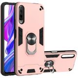 Voor Huawei Y9s / Honor 9 2 in 1 Armour Series PC + TPU beschermhoes met ringhouder(Rose Gold)