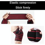 2 PCS Nylon Four Stripes Bandage Wrapped Sports Knee Pads(Black Royal Blue)